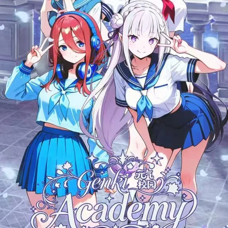 Genki Parade Vol 5 Genki Academy Sammelbare Anime-Karten Booster-Box Schulmädchen-Serie Sammelkarten-Geschenkset für Anime-Fans