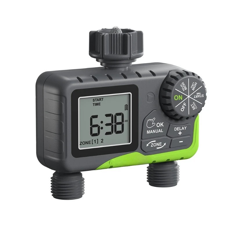 

Dual irrigation intelligent timing controller automatic watering water dispenser yard lawn