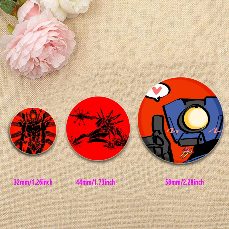 32/44/58mm Game Anime ULTRAKILL Brooches HD Print Badge Handmade Tinplate Pins Breastpin for Backpack Clothes Gift Accessory