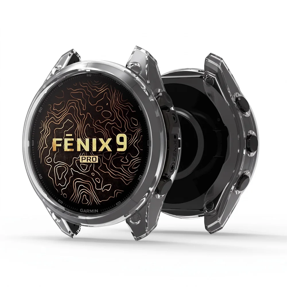 Schutzhülle für Garmin Fenix 9 Pro 51mm 47mm 43mm, transparente TPU-Silikon-Schutzhülle für Garmin Fenix9 Pro, Stoßfänger- und Lünettenabdeckung – Detail 5