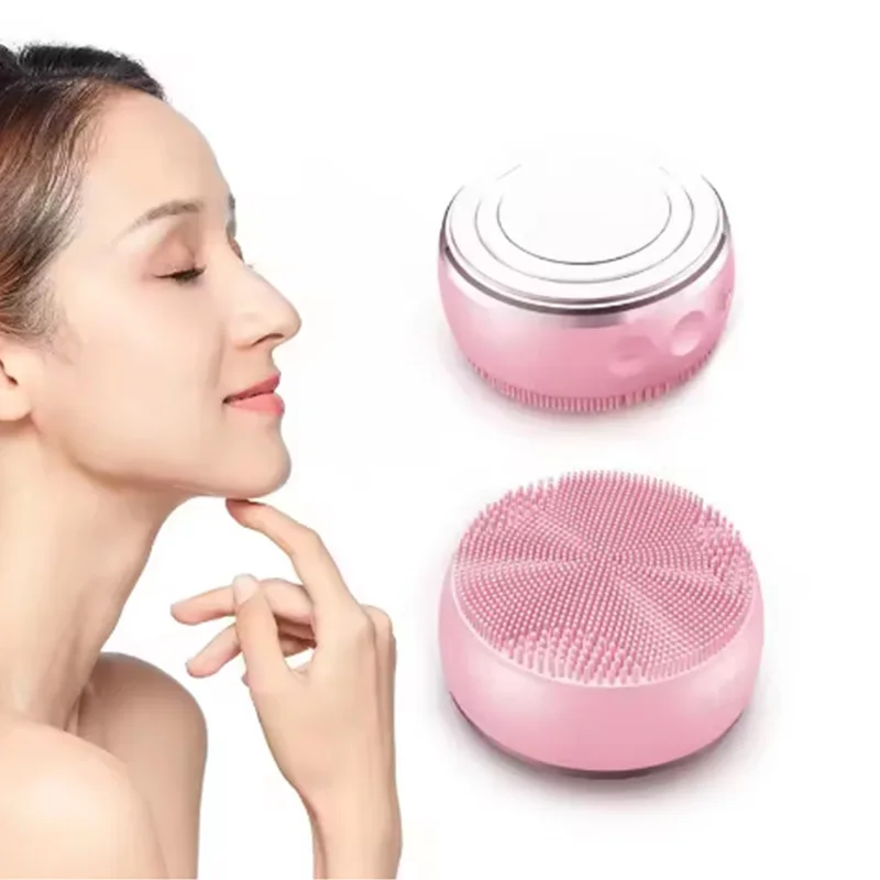 แปรงทำความสะอาดผิวหน้า เครื่องนวดหน้าอัลตราโซนิกจากธรรมชาติ เครื่องขัดผิวหน้าแบบสั่นสะเทือนด้วยคลื่นเสียง แปรงทำความสะอาดผิวหน้าไฟฟ้าขนาดเล็ก