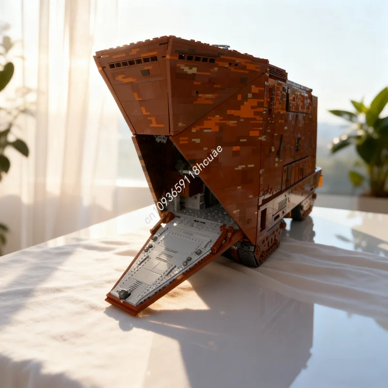 

13543 шт. MOC SANDCRAWLER, полный интерьер, звездная боевая модель, строительные блоки, игрушки «сделай сам», креативная идея, рождественские подарки, детский день рождения