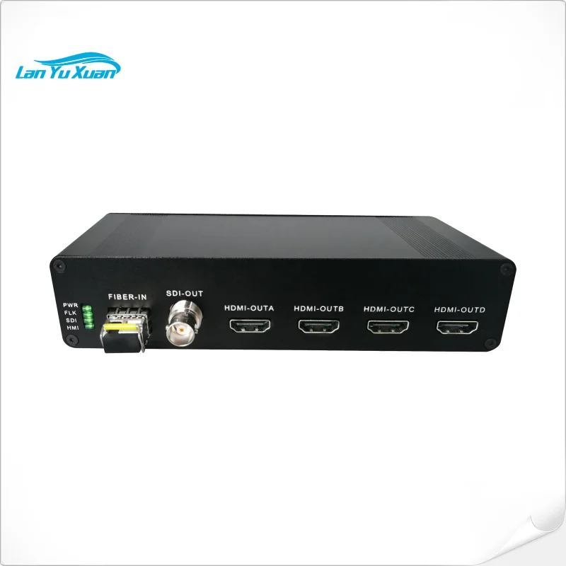 Fiber Converter 1-Channel 3G SDI Fiber Extender with 4-Channel HDMI Output