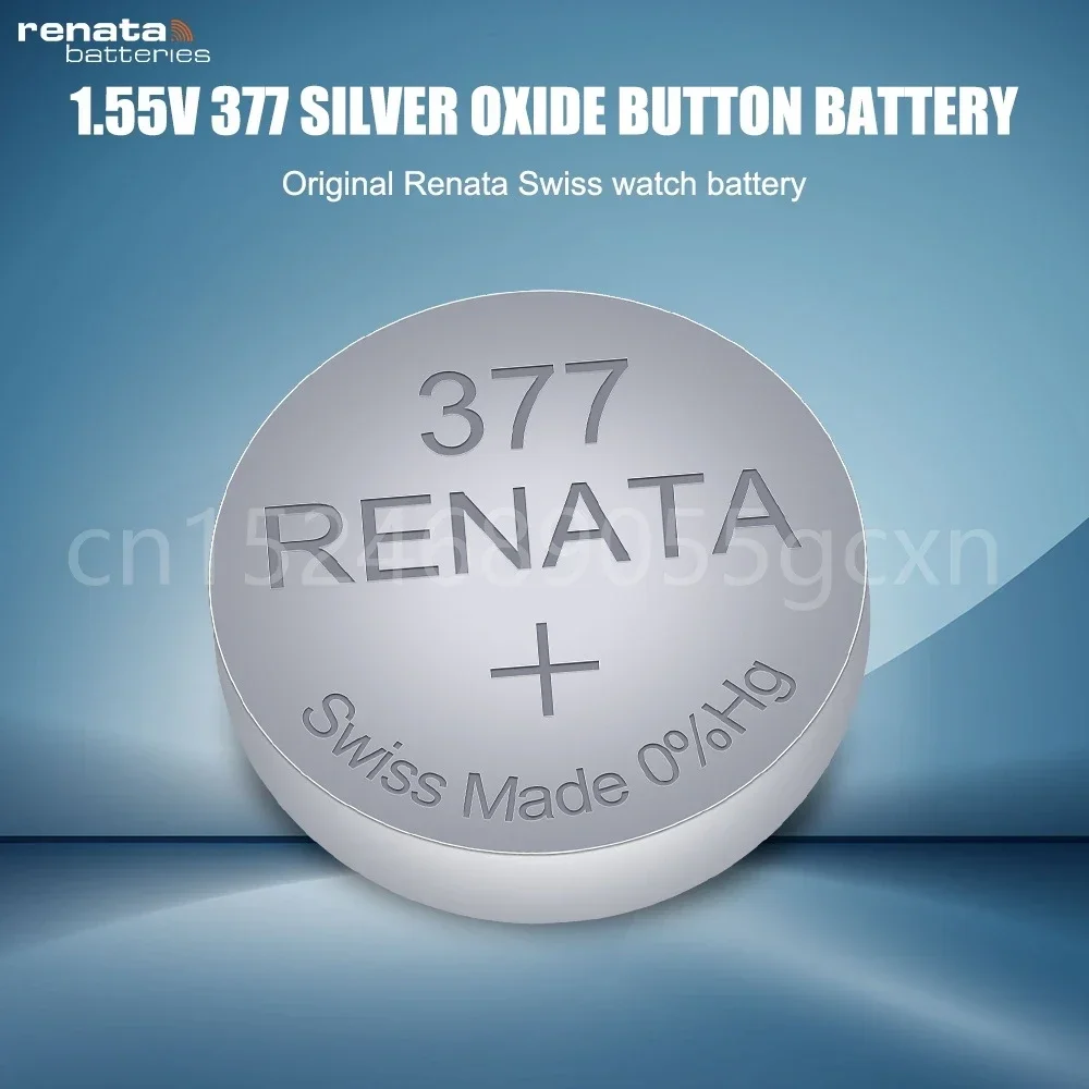 Renata 377 SR626SW AG4 LR626 SR66 V377 Button Coin Cell 1.55V Silver Oxide Battery for Toys Watch Swiss Made 377