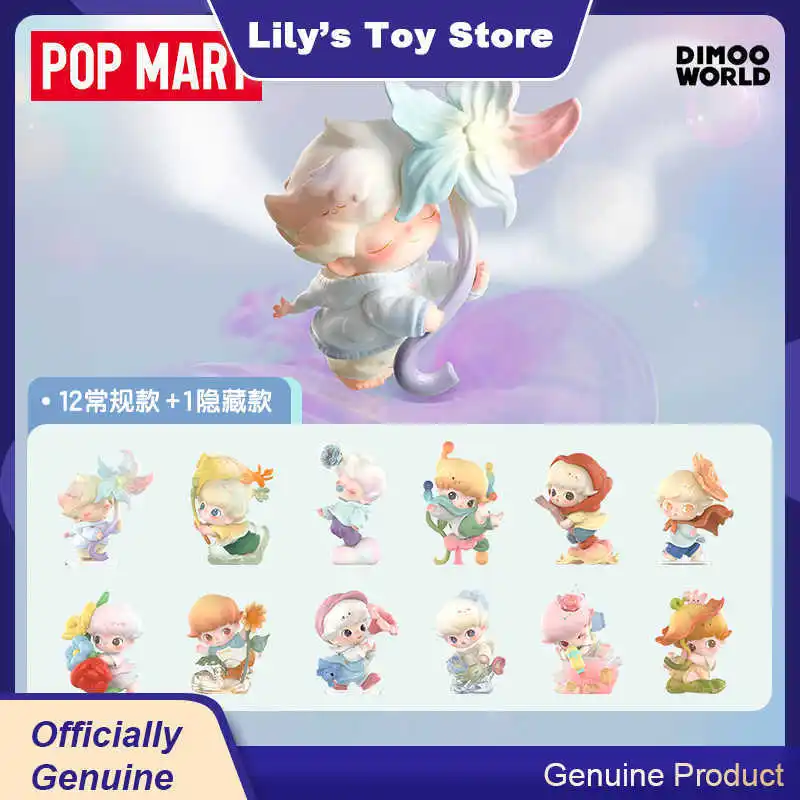 

Оригинальная коллекционная фигурка Pop Mart Dimoo Moments In Bloom Series (случайный выбор), милая коллекционная игрушка для декора рабочего стола, подарок, таинственная коробка