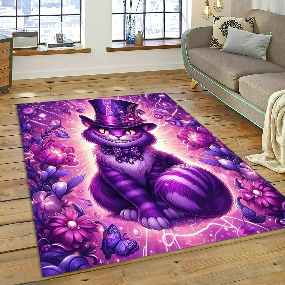 27 Style Alice in Wonderland Cartoon Cheshire Cat Carpet Rug for Bedroom Living Room Home Sofa Decoration,Large Decor Floor Mat