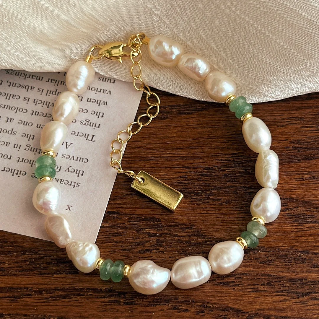 

Natural Baroque Freshwater Pearl Bracelet For Women Simple Elegant Female Pearl Jewelry Gifts