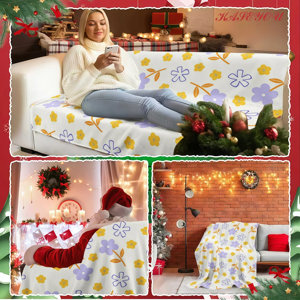 Cute Character Thanksgiving Breathable Extra Soft Warm Sofa Blanket Perfect for Halloween Christmas Holiday Decor Gifts