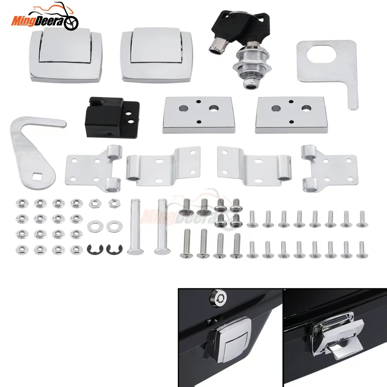 Motorcycle Top Case Quick Release Hinges Buckles Fit Touring & Trike Large Supreme Premium Top Box 1988-2013