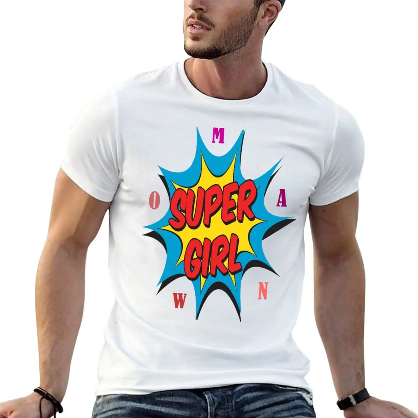 

Women's Supergirl T-Shirt man t shirts for men casual t shirt for man 100 percent cotton T-Shirt