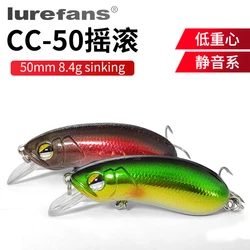 Lurefans CC50 Mute Fast Sinking Minnow Fishing Lure 50mm/8.4g Artificial Wobbler Crankbait For Bass Mandarin Fish Fake Hard Bait