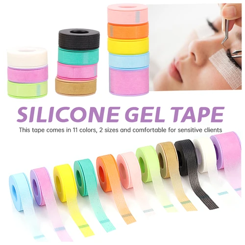 Imagen 1 del producto Cinta de Gel de silicona para relleno de pestañas, almohadillas para extensiones de pestañas, parches de hidrogel de 11 colores para maquillaje de pestañas
