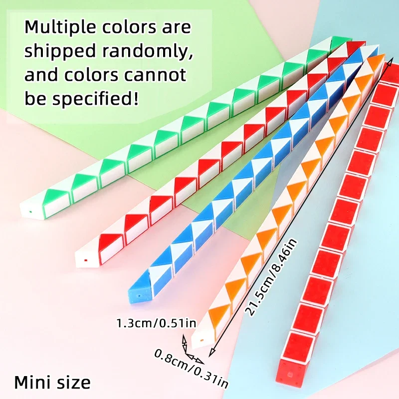 24-Segment Mini-Zauberschlange-Würfel Faltbares Lineal-Puzzle-Spielzeug Geburtstagsparty-Geschenke Stressabbau Pinata-Füller Geschenk für Kinder – Detail 7
