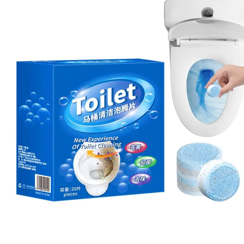 20Pcs Toilet Cleaner Powerful Water Scum Remover Urine Scale  Cleaning Tablet Toilet Bowl Cleaner Effective Cleaning Sheet