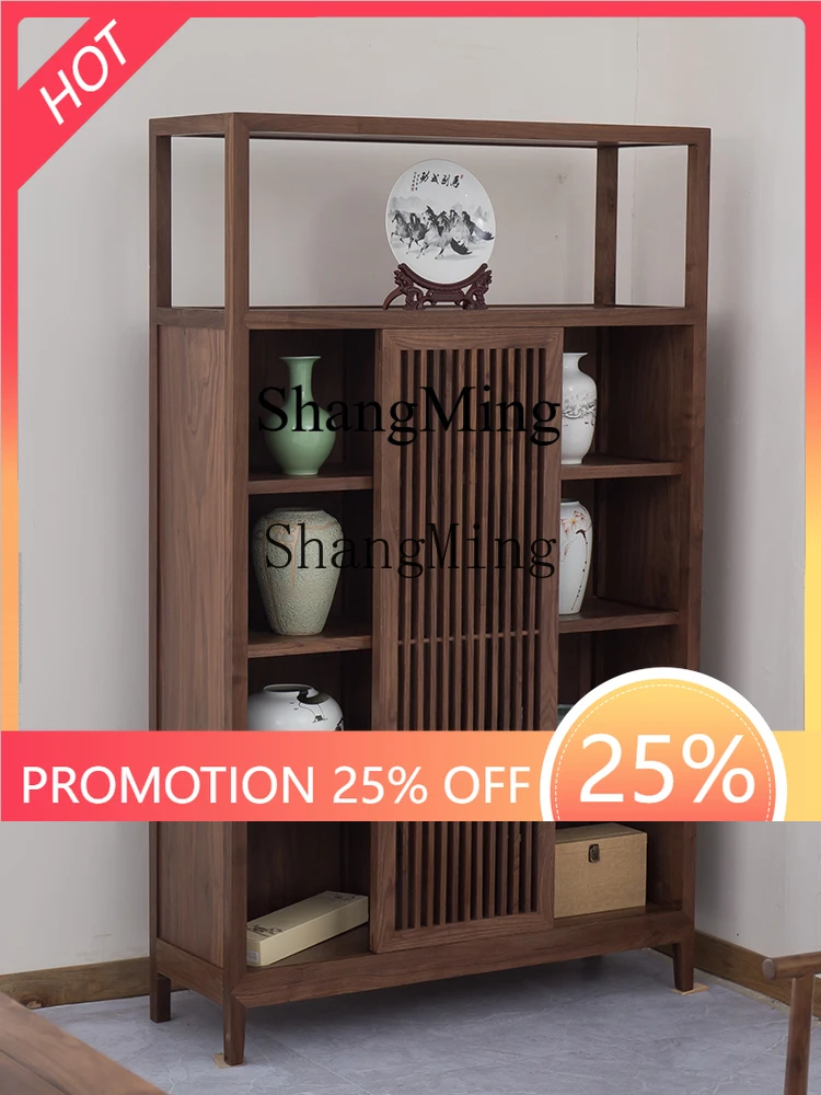 FG good-looking  New Chinese Solid Wood Bogu Rack Tea Display Cabinet Living Room Partition Storage