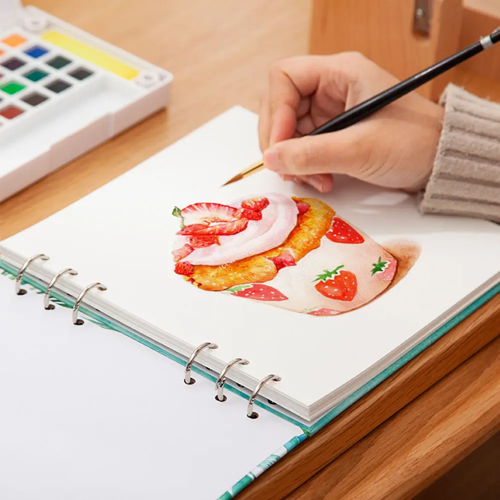 1-個スケッチブックシンプルな厚手の画用紙絵画メモ帳学生使用-diy-水彩落書きアートブック家庭教室用