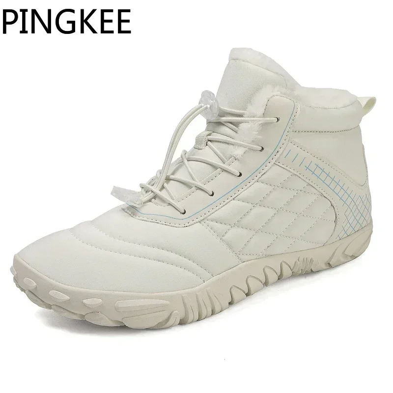 VENOCON PINGKEE Barefoot Wide ToeBox Shoes Men Woman Winter Minimalist Sneakers Man Snow Hiking Boots Women Unisex Wide Feet