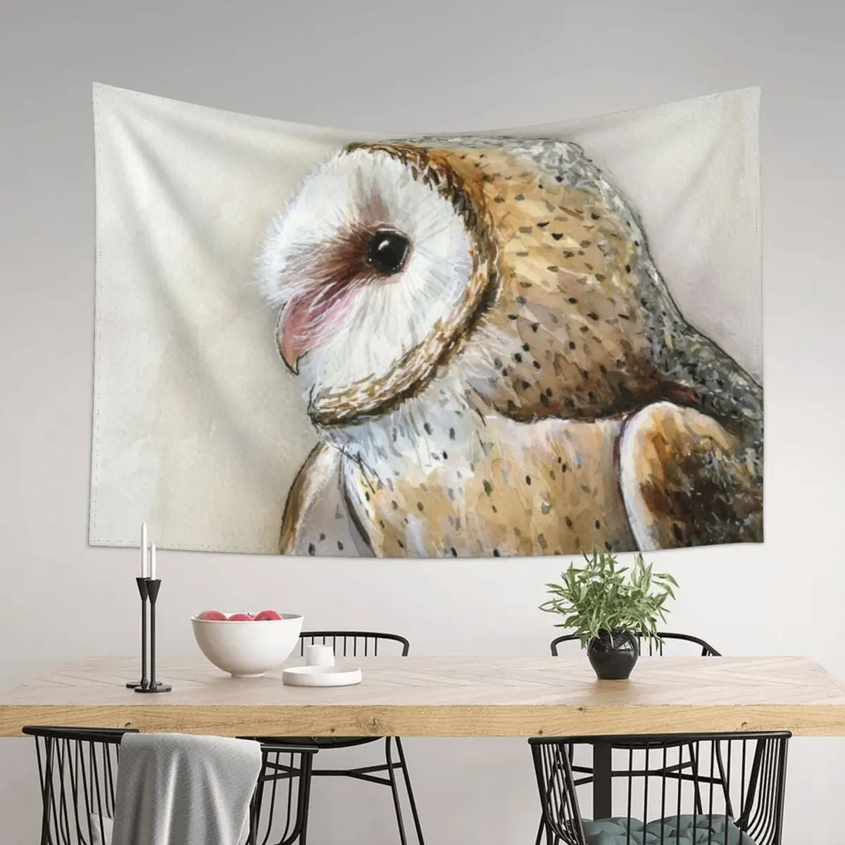 

Barn Owl Watercolor Tapestry Wall Hangings Decoration For Bedroom House Decorations Mushroom Tapestry
