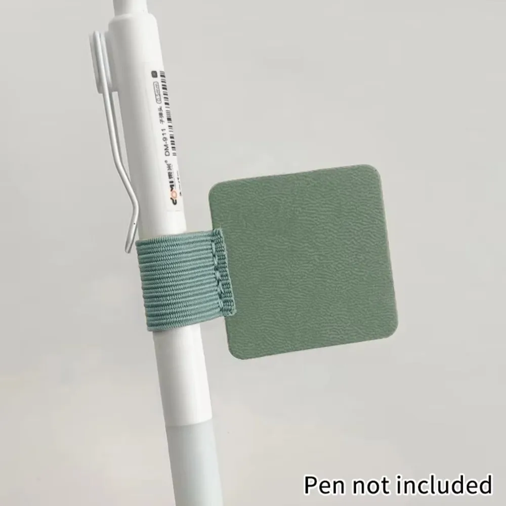 

Portable PU Leather Pen Loop Holder Anti-fall Elastic Hook Pen Clips Anti-lost Pen Loops Notebooks