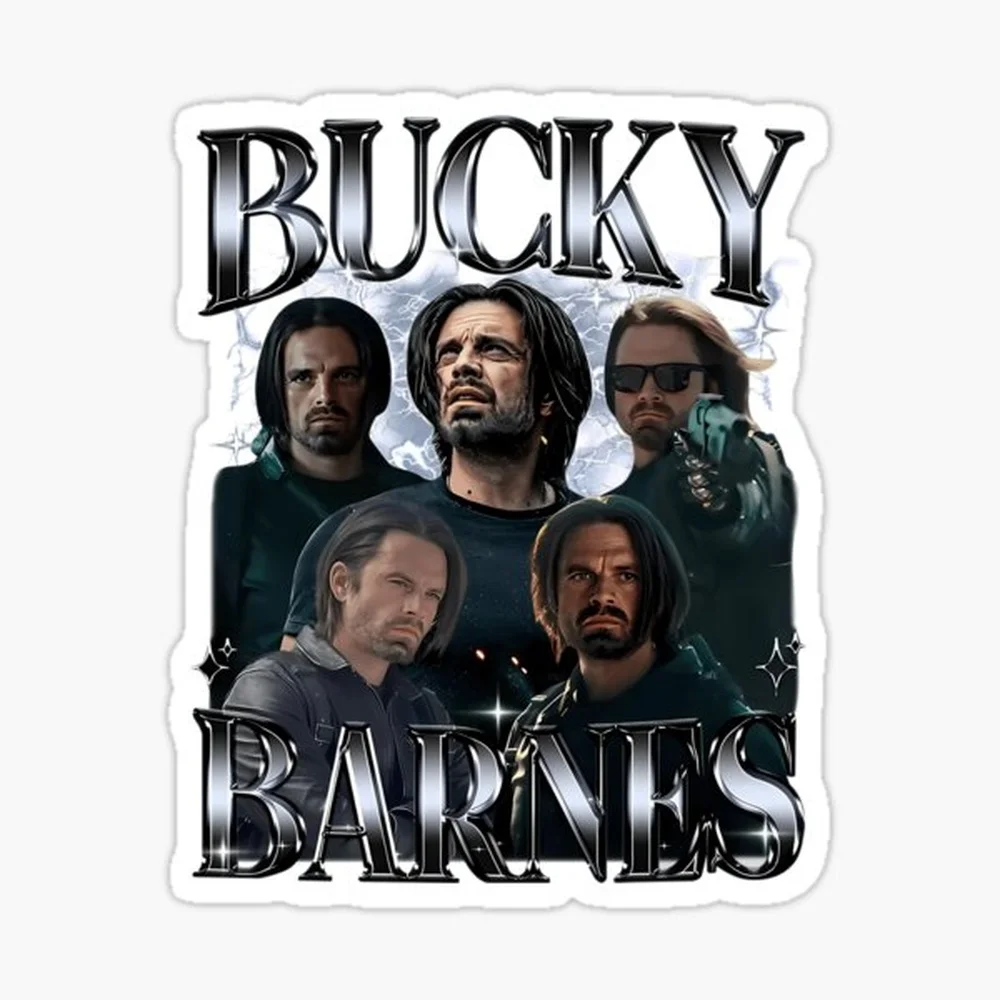 Bucky Barnes Thunderbolts  Sticker for Laptop Decor Bedroom Car Cute Cartoon Art Fashionable Public Suitcase