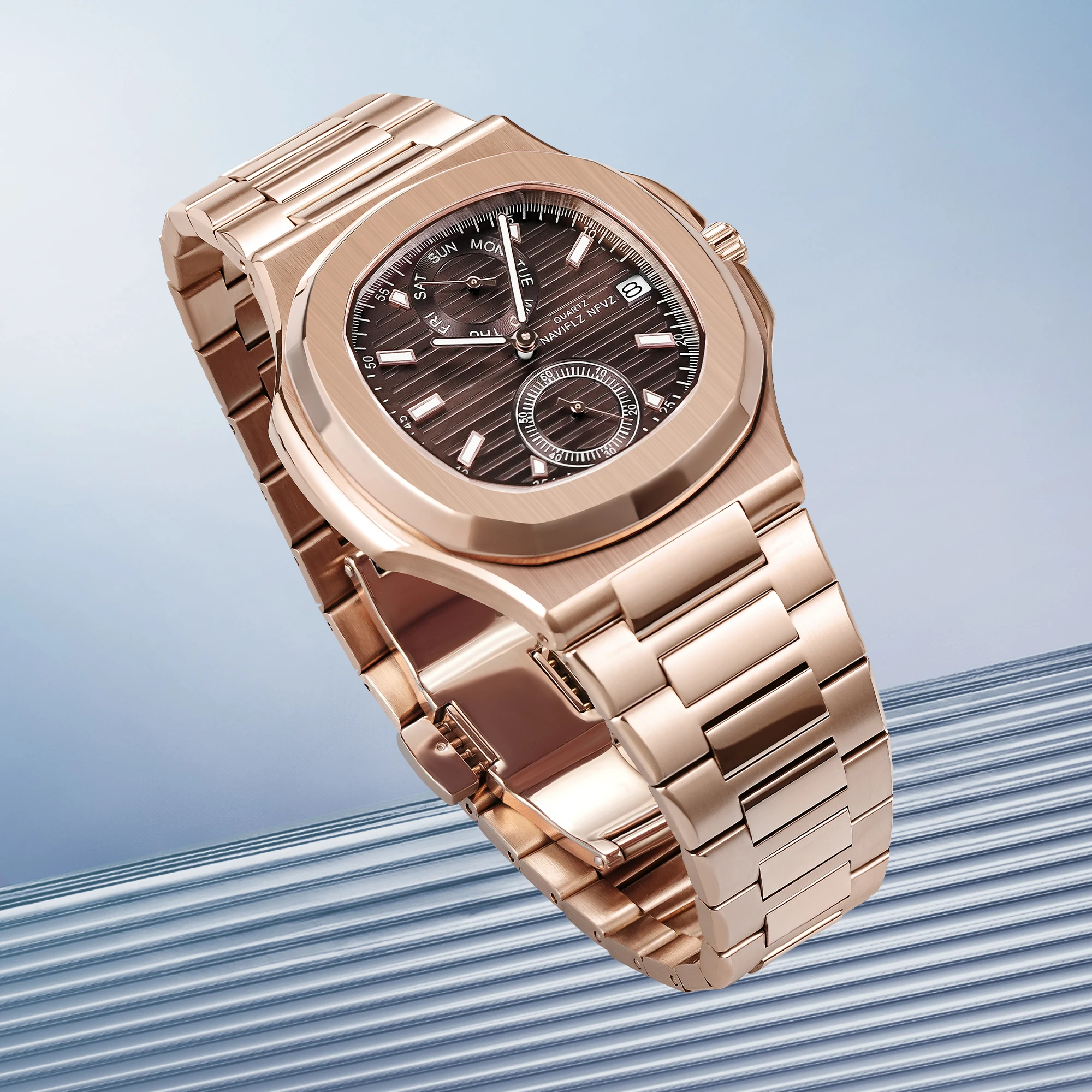 

Men Watches TOP Luxury Brand Chronograph Sports Clock Men Quartz Stainless Steel Watch Male Business Wristwatch Waterproof