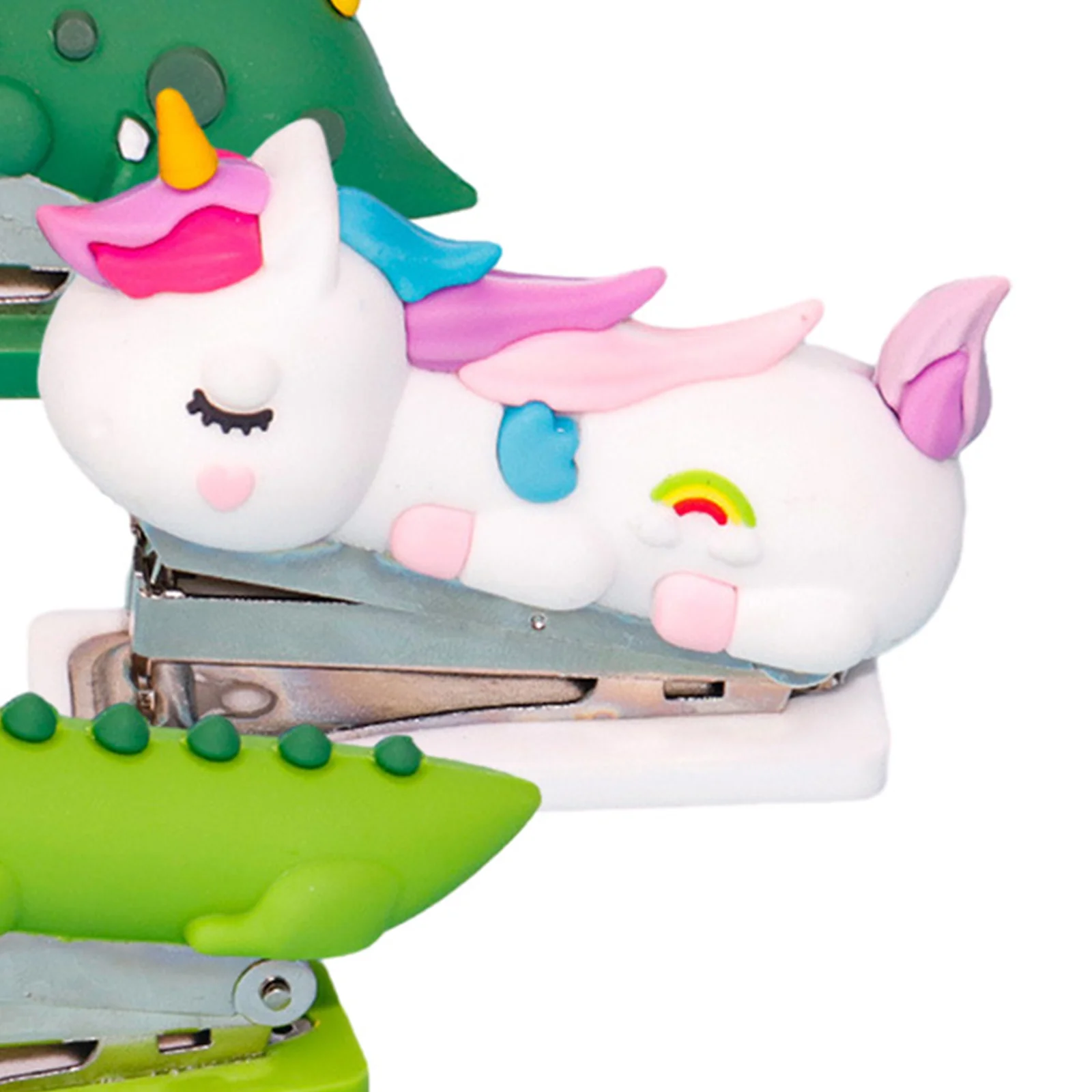 3 قطعة دباسة صغيرة لطيفة على شكل حيوان كرتوني آلية قوية دباسة ذات سعة كبيرة للمكتب والمنزل والمدرسة والقرطاسية الجمالية