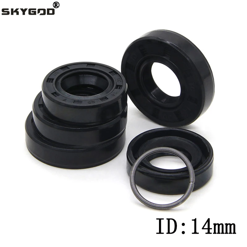 

ID 14mm NBR Oil Seal TC-14*22/24/25/26/27/28/30/35*5/6/7/8/10m Nitrile Rubber Shaft Double Lip Oil Seals