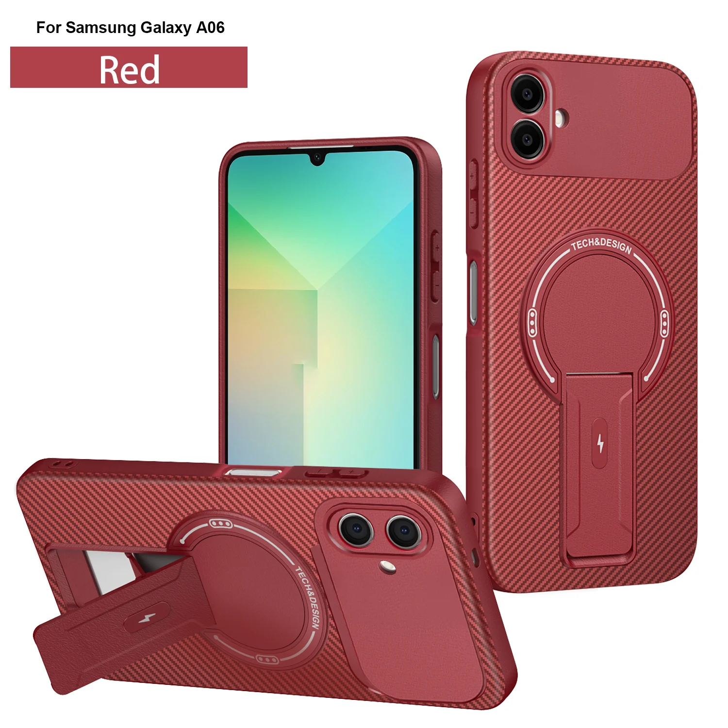 10 قطعة حلقة شفط مغناطيسية قوية حافظة لهاتف سامسونج A17/A07/S25 FE Edge/A56/A36/A16/A06/S24 Ultra Plus 4G 5G ألياف الكربون #1