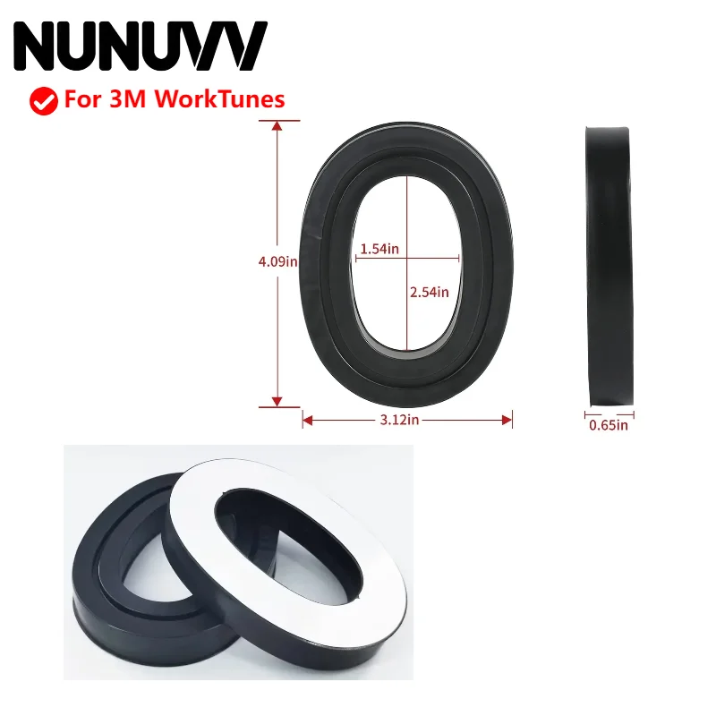 

Replacement Ear Pads for 3M WorkTunes Headphones Memory Foam Ear Cushions High Quality