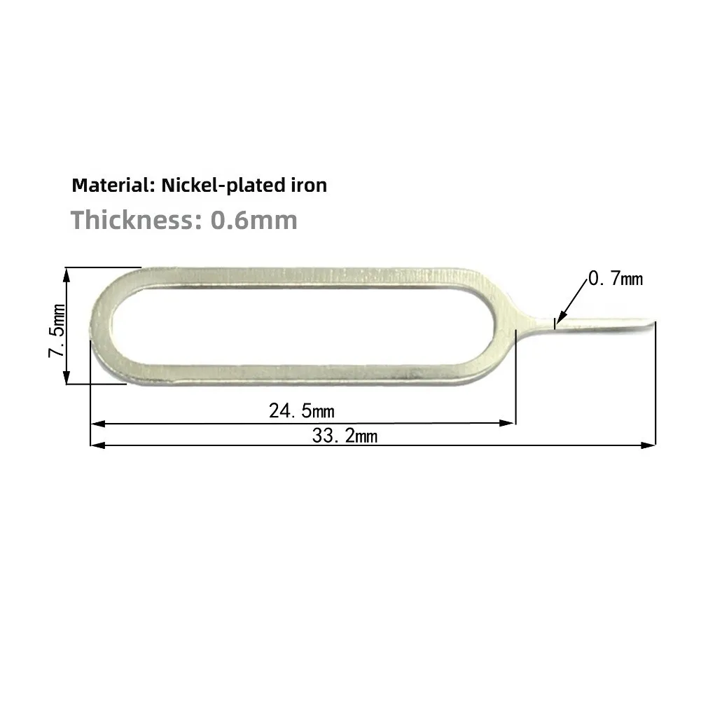 500 шт., экстрактор SIM-карты для телефона, из нержавеющей стали, лоток для SIM-карты, открытый штифт, игла, инструменты для ключей для аксессуаров для мобильных телефонов