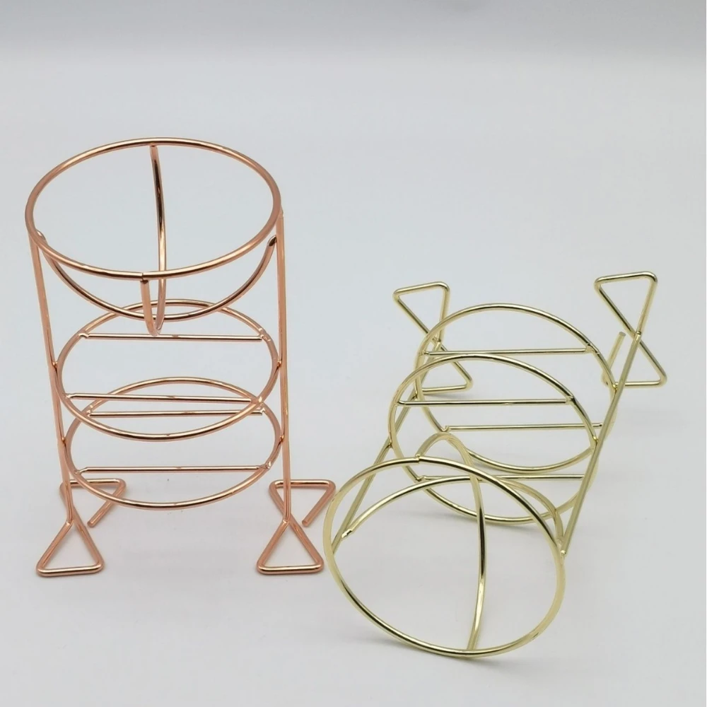 1pc suporte de metal maquiagem puff rack cosméticos titular liquidificador exibição fácil de usar quadro de metal rack de armazenamento multi-camada