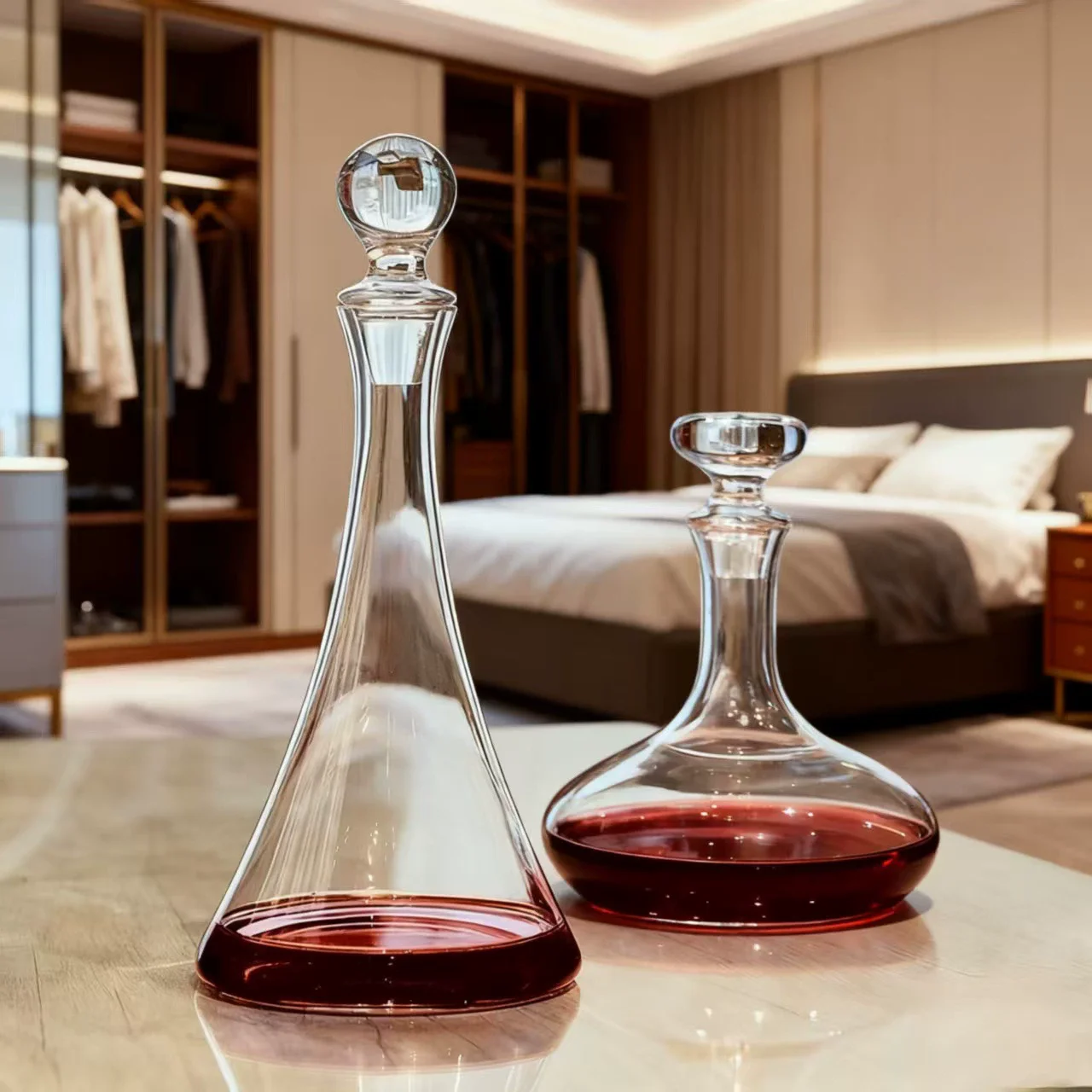 Crystal Glass Pitcher Wine Decanter Wine Dispenser Flagon Glass Wine Bottle Hip Flasks Barware Wine Pot Bar Accessories Gift