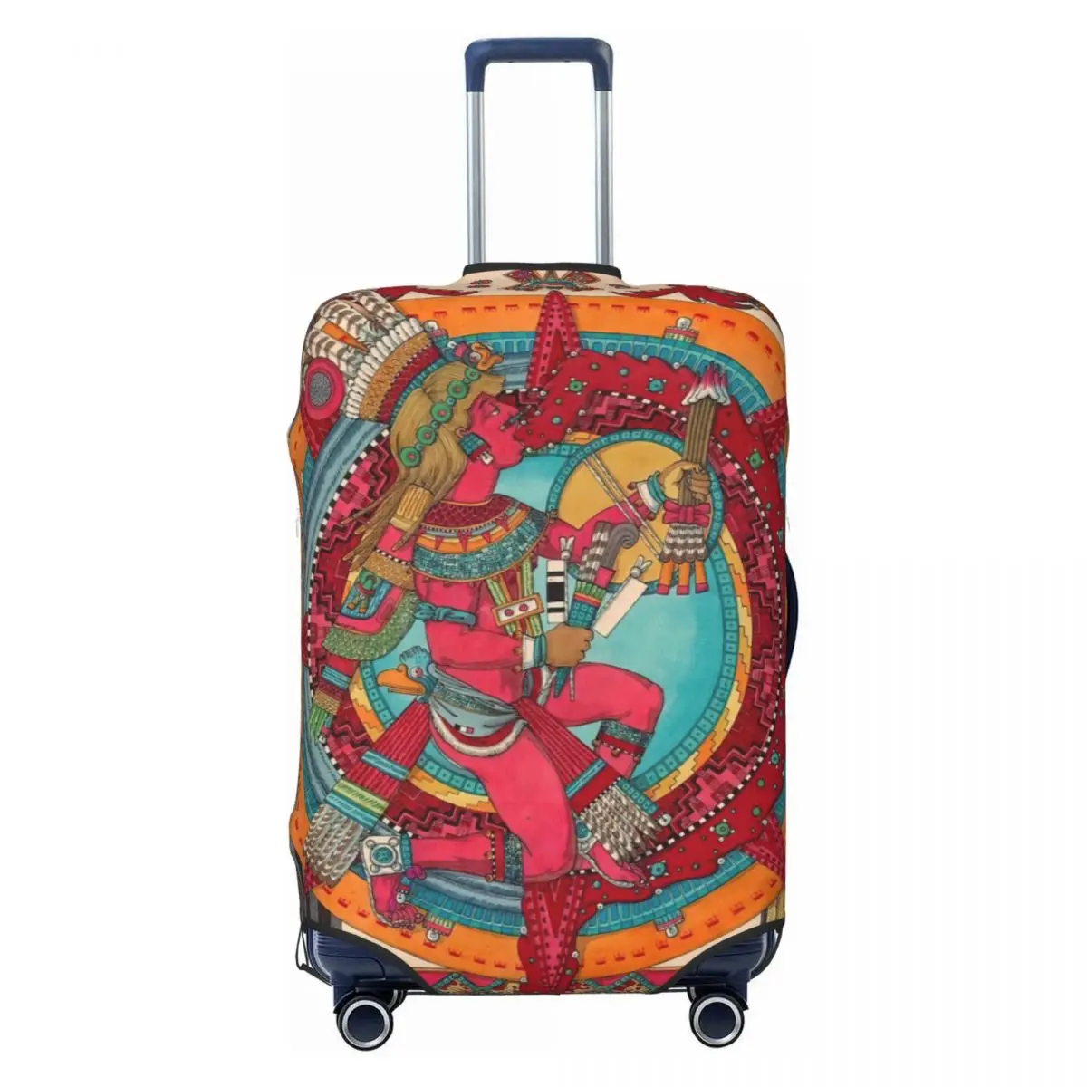 

Quetzalcoatl Print Luggage Protective Dust Covers Elastic Waterproof 18-32inch Suitcase Cover Travel Accessories