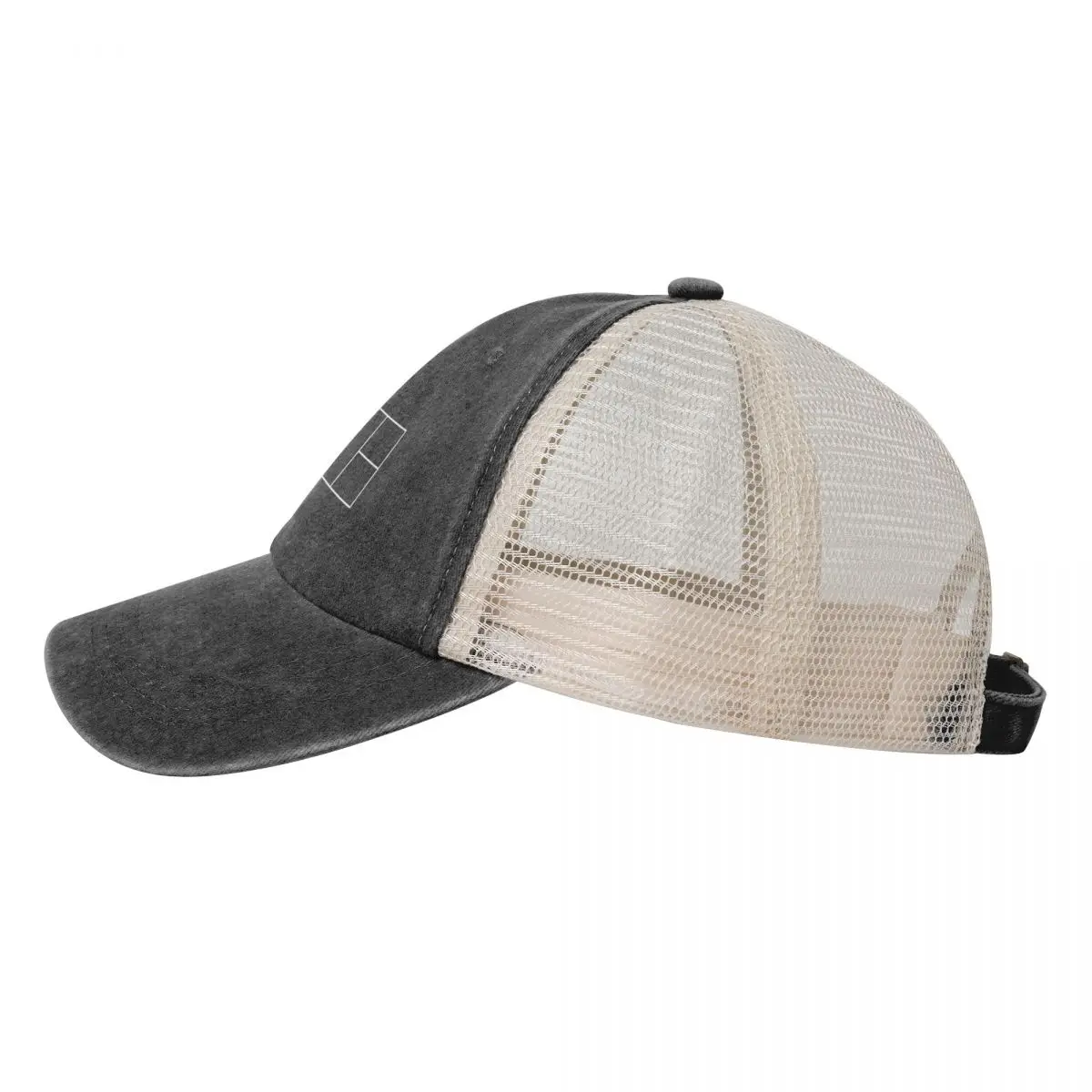 Homens e mulheres Pickleball Tribunal Contorno Baseball Cap, Boné de beisebol minimalista, Rugby Golf