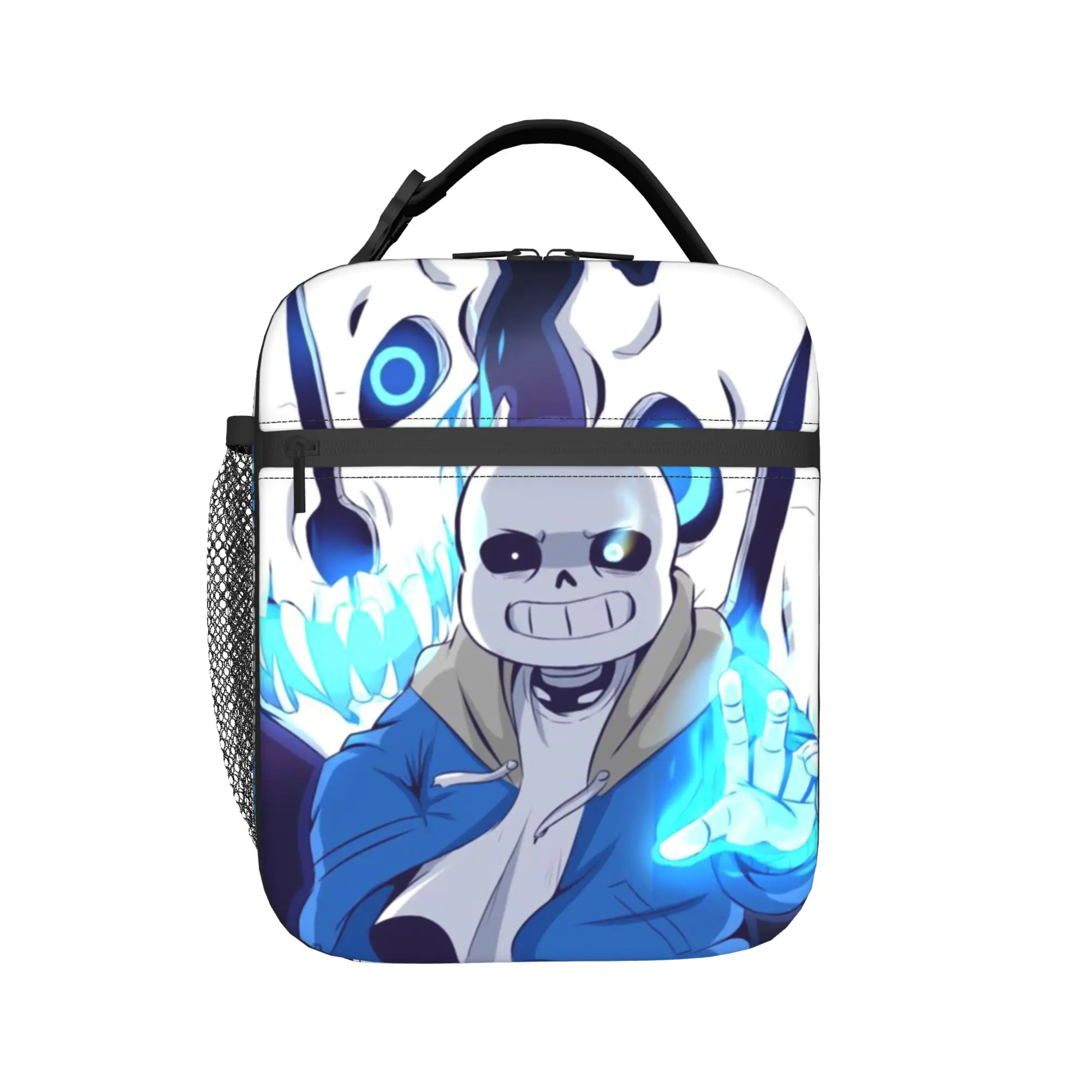 Undertales Sans Cartoon Game Thermal Insulated Lunch Bags for Travel Portable Food Bag Men Women Thermal Cooler Lunch Boxes