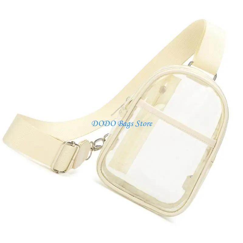 

Компактная прозрачная сумка через плечо из ПВХ, наплечная сумка, нагрудный кошелек для безопасного доступа к мероприятиям и