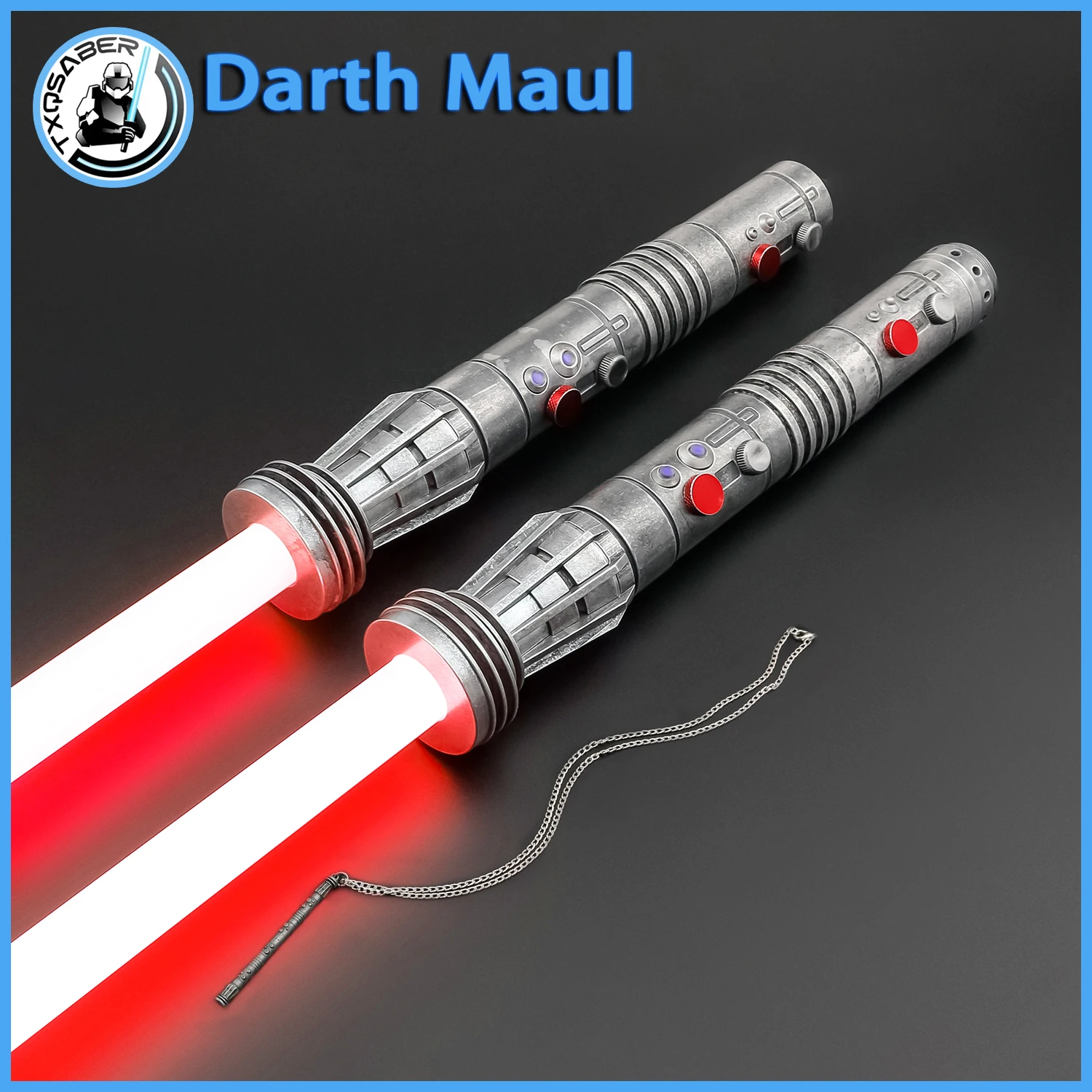 

Darth Maul TXQSABER RGB Neopixel Lightsaber Heavy Dueling Laser Sword Smooth Swing Metal Hilt SD Card Bluetooth Colors Change
