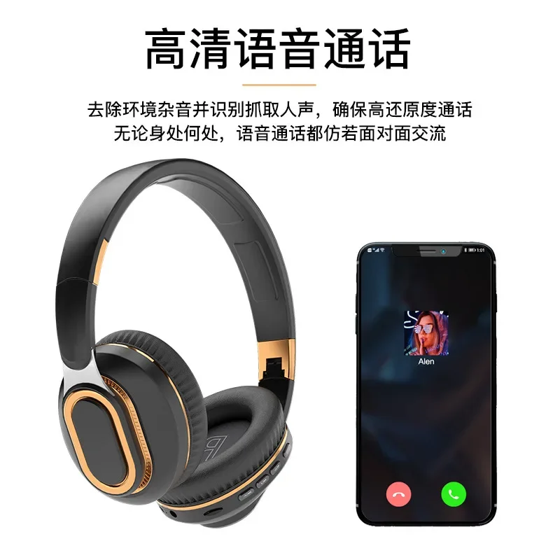 Ariettie H7 auriculares inalámbricos plegables HIFI auriculares con cancelación de ruido tarjeta TF auriculares con micrófono para iPhone auriculares de juego