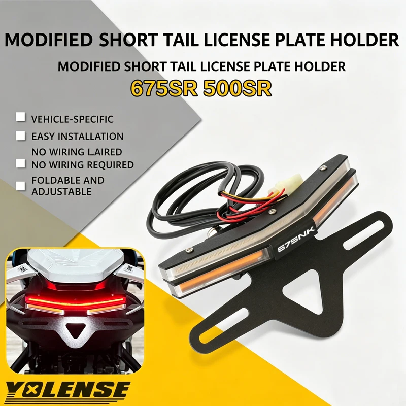Motorcycle Rear License Plate Bracket Tidy Tail For CFmoto 675SR 675SS 675SR-R 675NK 500SR License Plate Holder