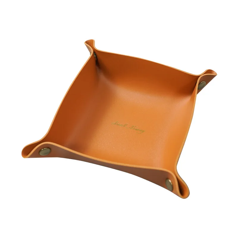 Nordic Stil Leder Ablage Desktop-Organizer Für Schlüssel Schmuck Kosmetische Lagerung Box Klapp Organizer Hause Dekoration