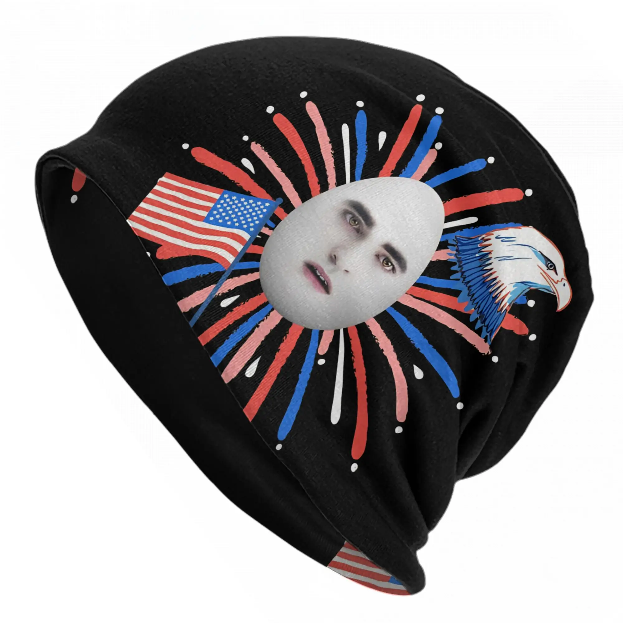Fourth of July Eggward Skullies Beanies Hat Twilight Edward Cullen Summer Men Women Ski Cap Warm Multifunction Bonnet Hats