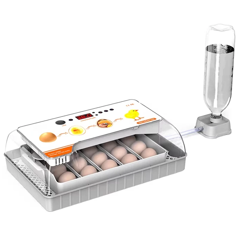

Incubator with automatic egg turning, holds up to 20 eggs, LED high-efficiency lighting display, brooding and incubation.