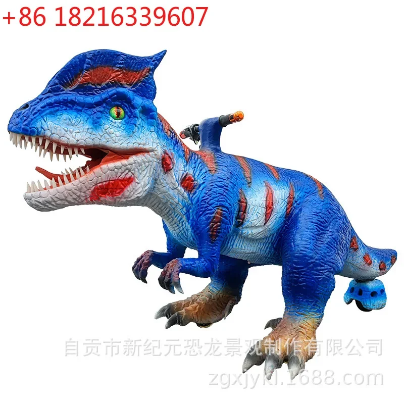 Twist Dragon parent-child double dinosaur car, square dinosaur electric car, children's outdoor toy car