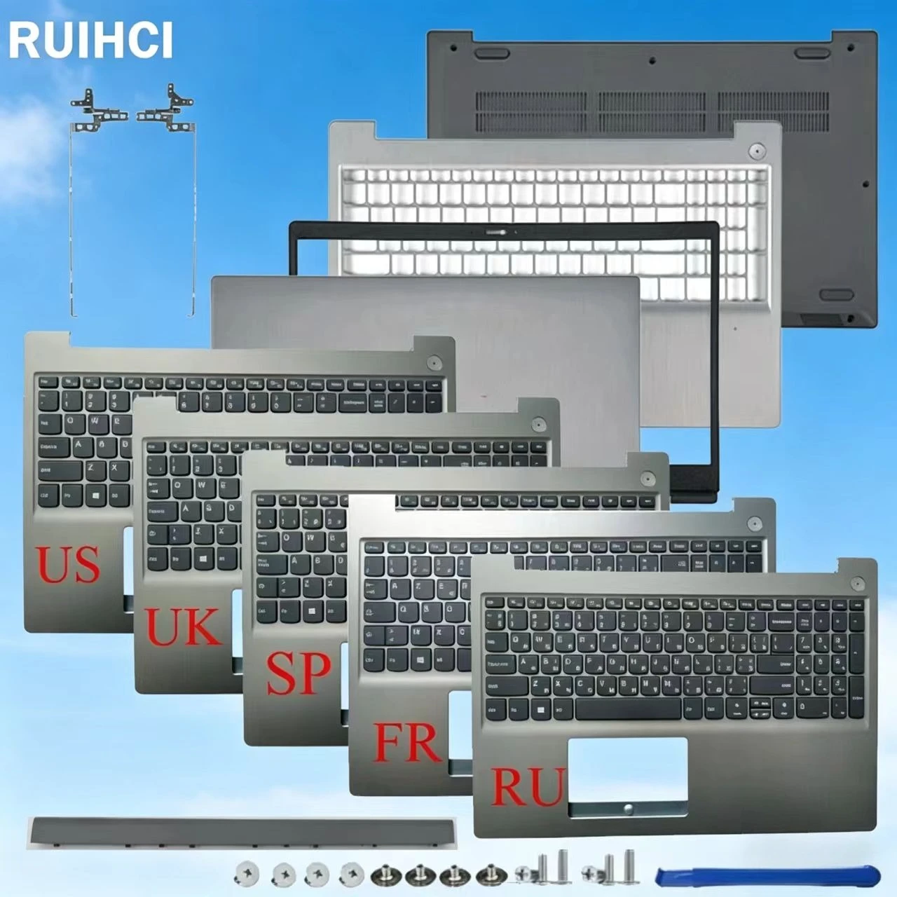 For Lenovo Ideapad 3 15ADA05 15ARE05 15IML05 15IIL05 15IGL05 15ITL05 LCD Back Cover Front Border Palm Pad Keyboard Bottom Cover