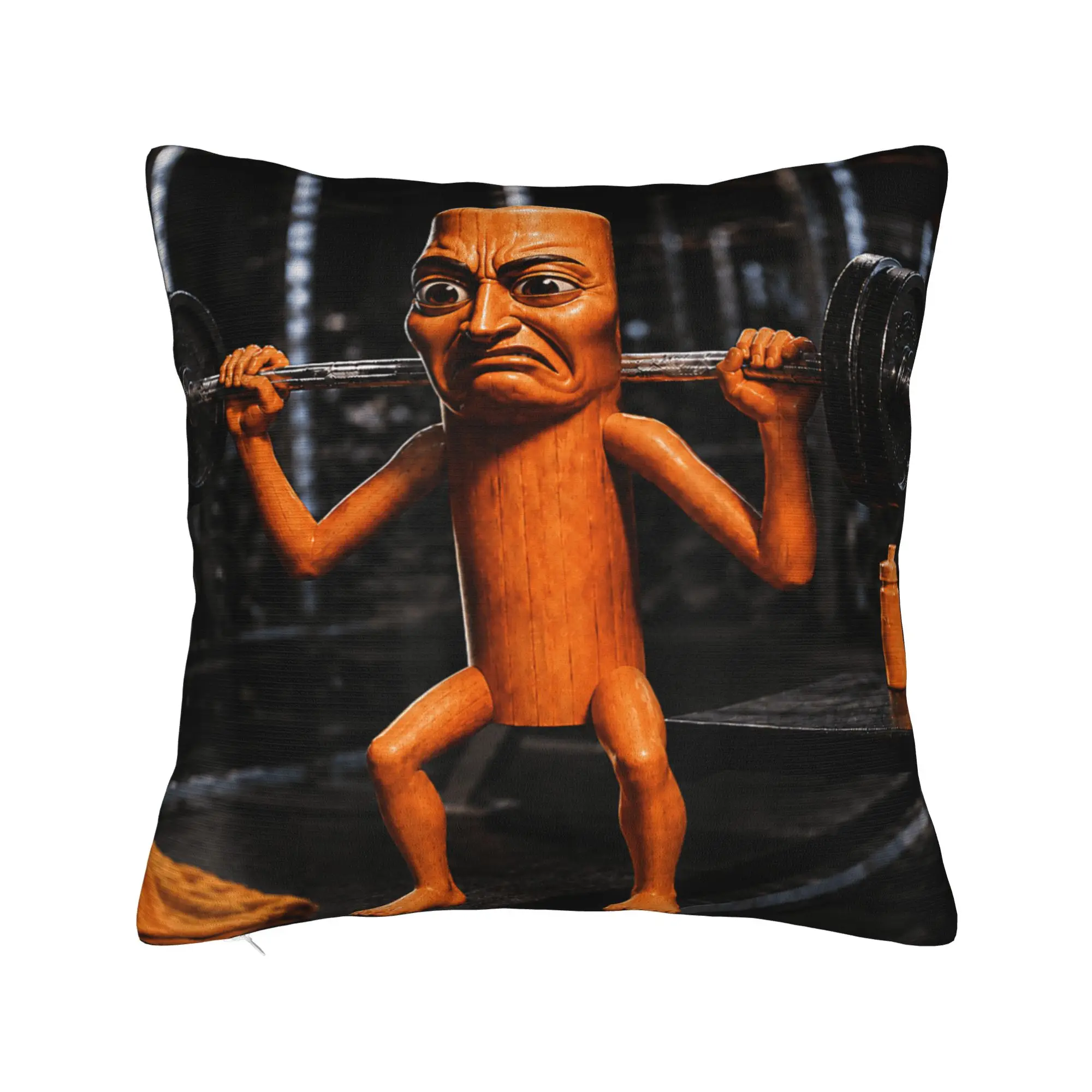 Disgusting Gym Tung Tung Sahur Workout Meme Humor Fitness Pillow Cover Comfy Cushion Cover Pillow Case For Office Car Home Decor