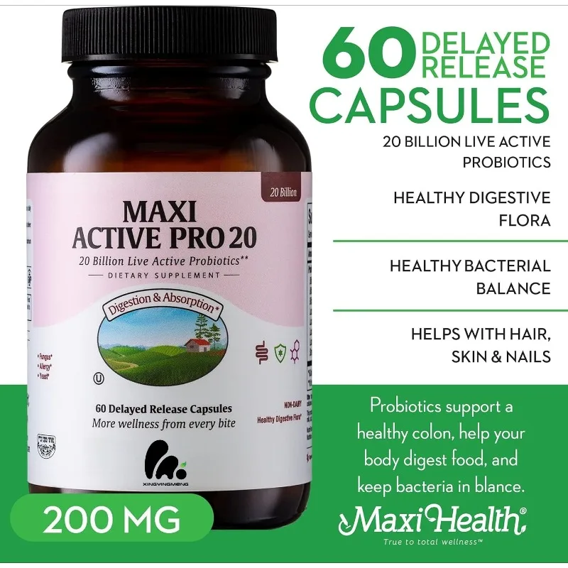 

Digestive and intestinal health support 15 probiotic strain capsules, containing 20 billion CFU of Lactobacillus rhamnosus