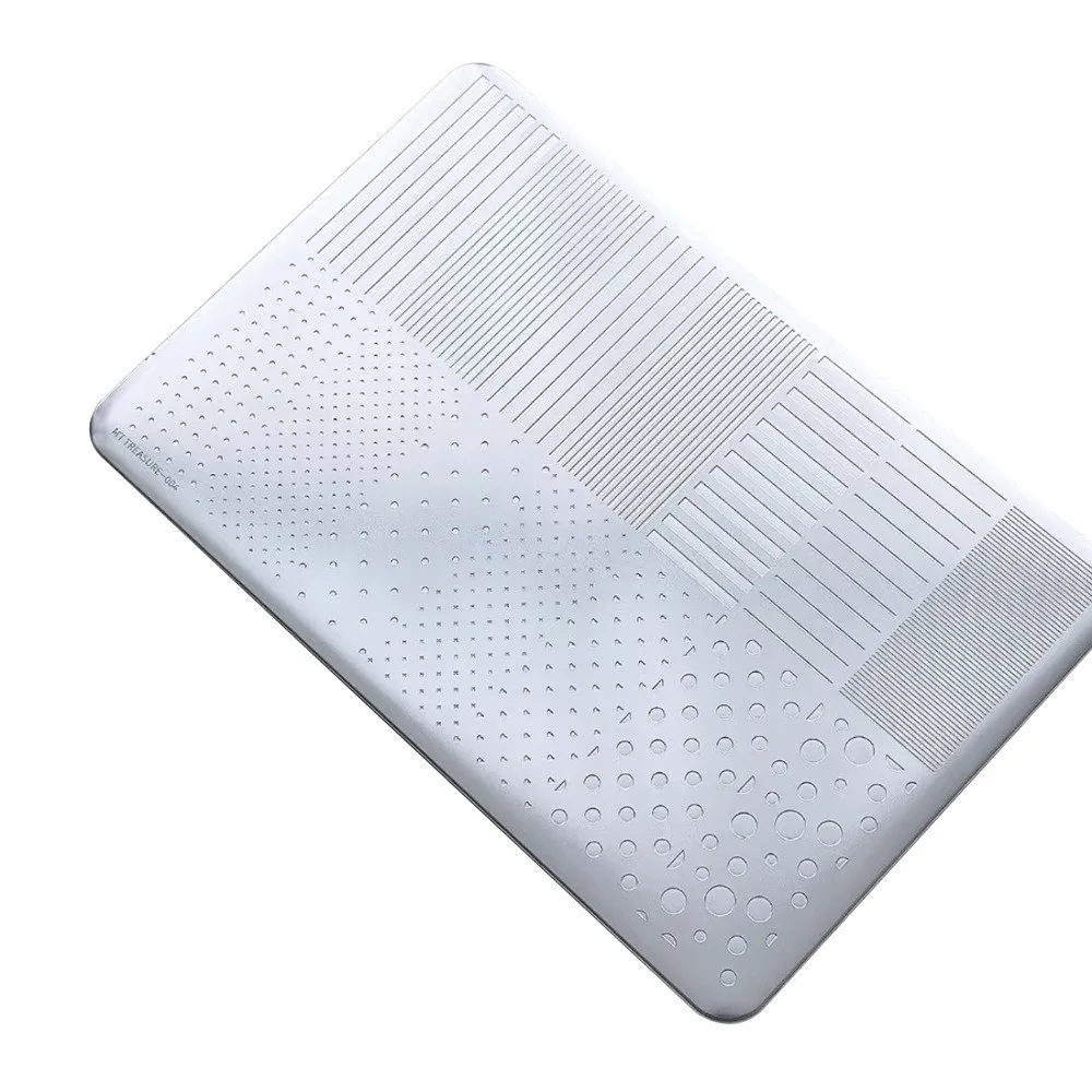 Dotting Pattern Nail Art Stamping Plates Straight Line Strip Lines Nail Art Template Metal 3D DIY Manicure Stencils