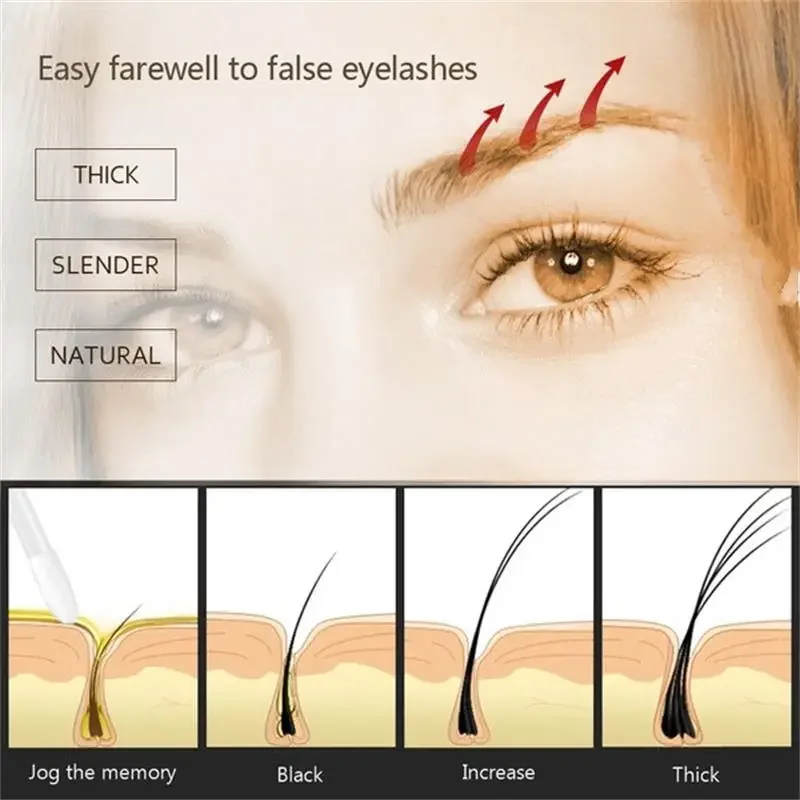 Sérum de croissance rapide pour les yeux, 7 jours, rehausseur de cils naturel, plus long et plus complet, traitement des cils frisés, produits de soins pour les yeux, maquillage