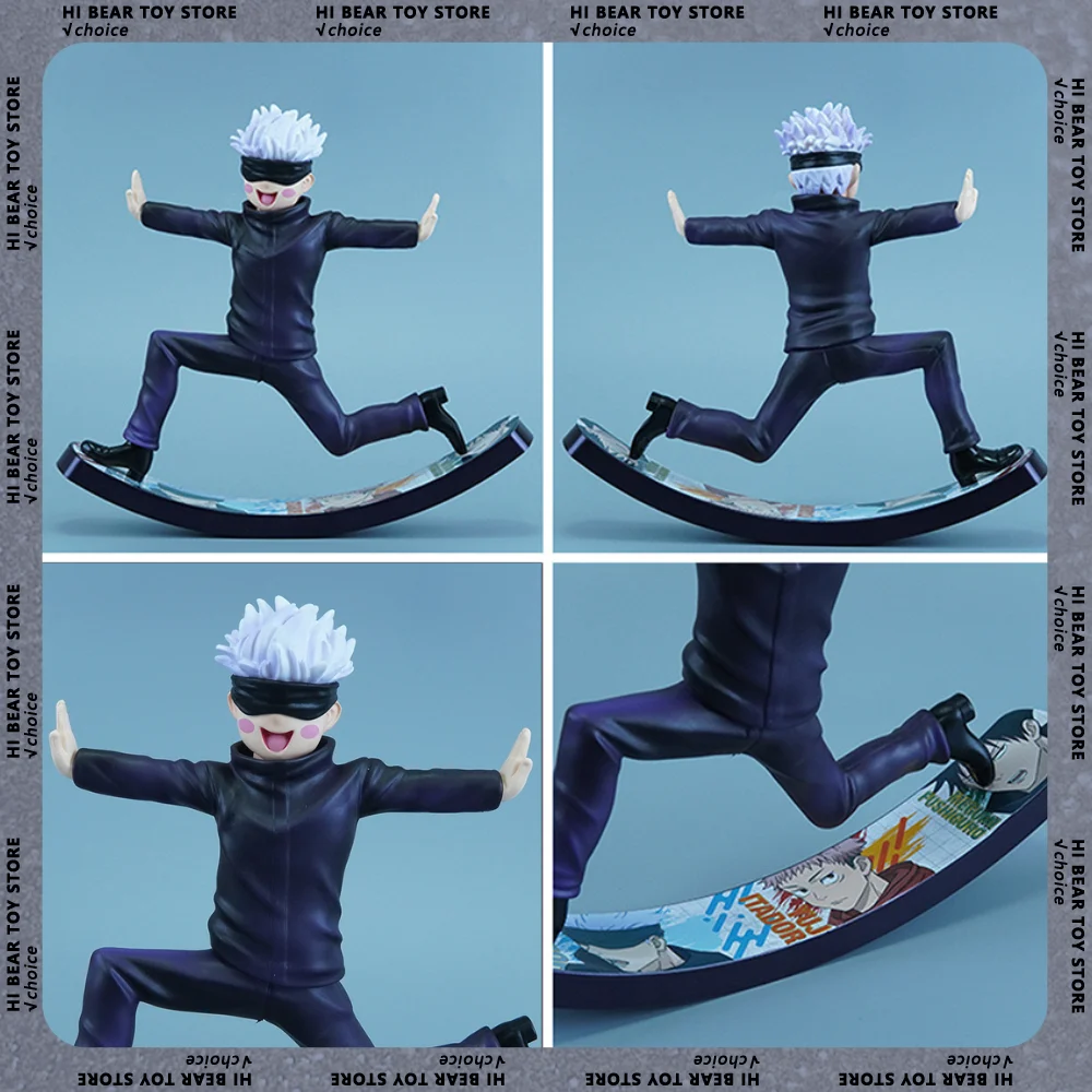 16cm Jujutsu Kaisen Anime Figure Gojo Satoru GK Action Figurine PVC Andwobble Model Collectible Car Desktop Decoration Toy Gift