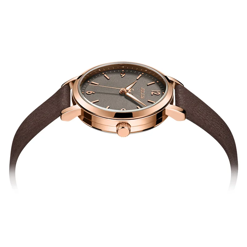Julius Fashion Watches Luminous Trendy Simple Slim Belt Waterproof Quartz Watch for Women Gifts For Woman 1070